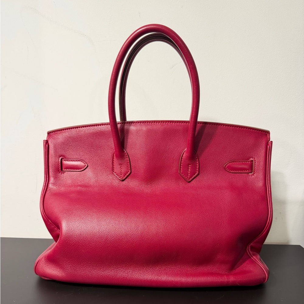 Authentic Hermes’ rouge roubis birkin 35 - Picture 4 of 13
